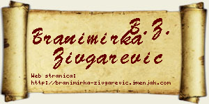 Branimirka Zivgarević vizit kartica